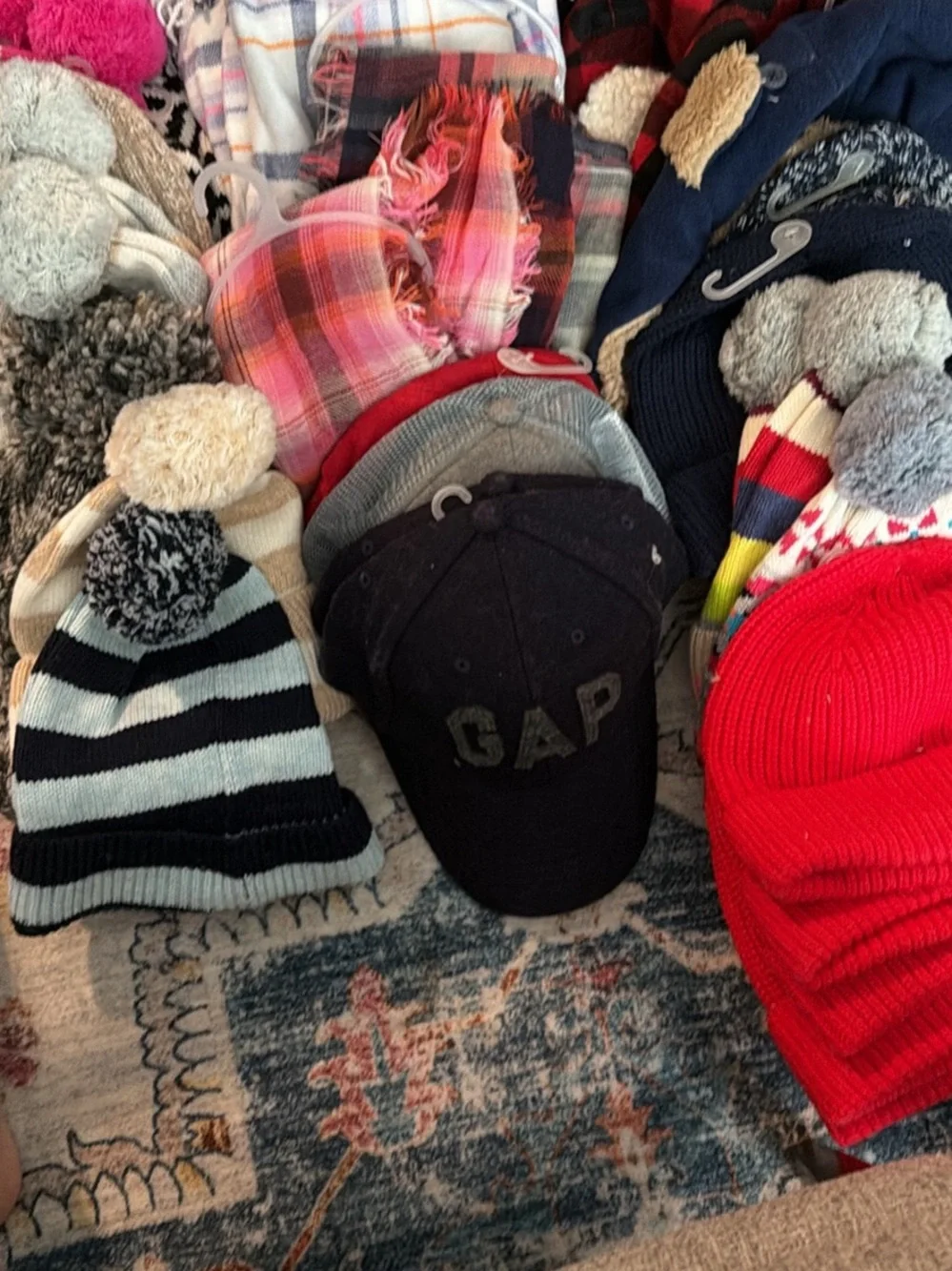 GAP kids  42 pcs Assorted Winter Hats & Scarves Bundle - Red, Navy, Black